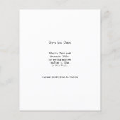 Modern elegant photo wedding budget Save the Date Flyer (Hinten)