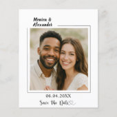 Modern elegant photo wedding budget Save the Date Flyer (Vorne)