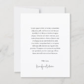 Modern Elegant Photo Wedding Dankeskarte (Rückseite)