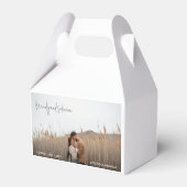 Modern Elegant Photo Wedding Geschenkschachtel (Vorderseite)