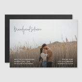 Modern Elegant Photo Wedding Magneteinladung (Vorne/Hinten)