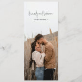 Modern Elegant Photo Wedding Menükarte (Rückseite)