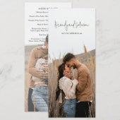 Modern Elegant Photo Wedding Programm (Vorne/Hinten)