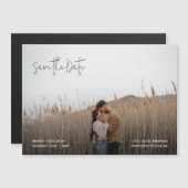 Modern Elegant Photo Wedding Save the Date Magneteinladung (Vorne/Hinten)