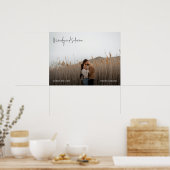 Modern Elegant Photo Wedding Sign Poster (Küche)