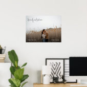 Modern Elegant Photo Wedding Sign Poster (Heimbüro)