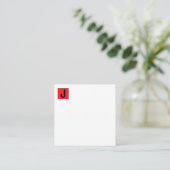 Modern Elegant Plain Professional Monogram Begleitkarte (Stehend Vorderseite)