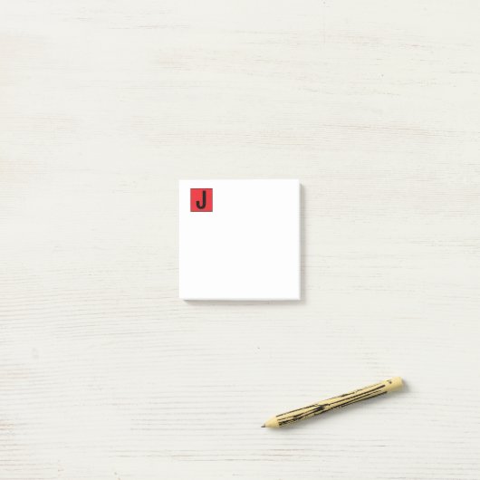Modern Elegant Plain Professional Monogram Post-it Klebezettel (Auf Schreibtisch)