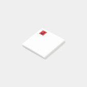 Modern Elegant Plain Professional Monogram Post-it Klebezettel (angewinkelt)