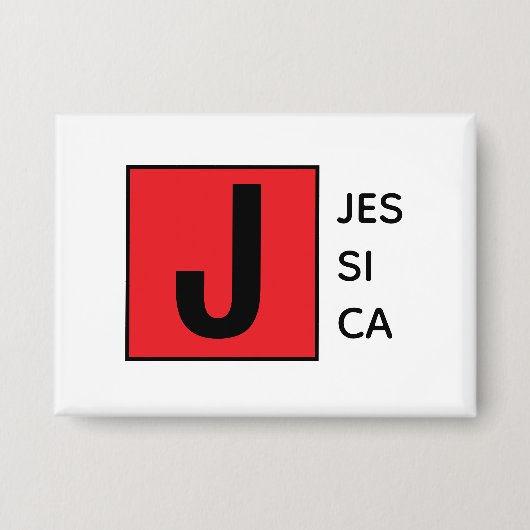 Modern Elegant Plain Professional Name Monogram Button (Vorderseite)