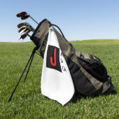 Modern Elegant Plain Professional Name Monogram Golfhandtuch (Gras)