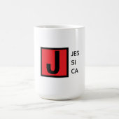 Modern Elegant Plain Professional Name Monogram Kaffeetasse (Mittel)