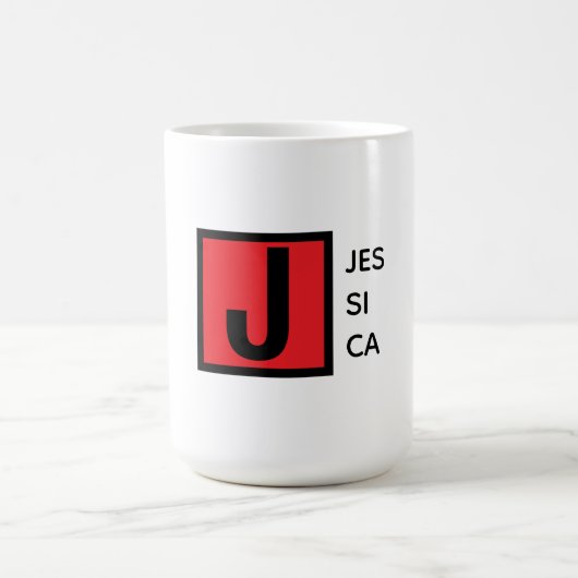 Modern Elegant Plain Professional Name Monogram Kaffeetasse (Mittel)