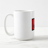 Modern Elegant Plain Professional Name Monogram Kaffeetasse (Links)
