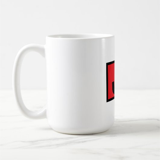 Modern Elegant Plain Professional Name Monogram Kaffeetasse (Links)
