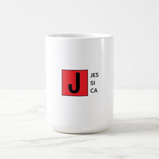 Modern Elegant Plain Professional Name Monogram Kaffeetasse (Mittel)