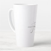 Modern Elegant Plain Professional Name Monogram Milchtasse (Linke Ecke)