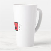 Modern Elegant Plain Professional Name Monogram Milchtasse (Rechte Ecke)