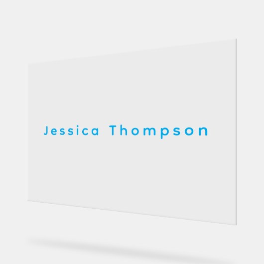 Modern Elegant Plain Simple Professional Name Acrylschild (Winkel)