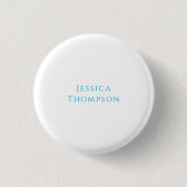 Modern Elegant Plain Simple Professional Name Button (Vorderseite)