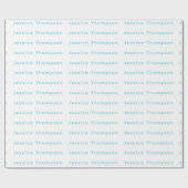 Modern Elegant Plain Simple Professional Name Geschenkpapier (Flach)