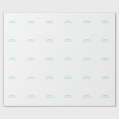 Modern Elegant Plain Simple Professional Name Geschenkpapier (Flach)