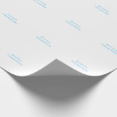 Modern Elegant Plain Simple Professional Name Geschenkpapier (Ecke)