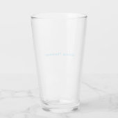 Modern Elegant Plain Simple Professional Name Glas (Rückseite)