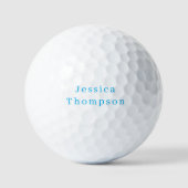 Modern Elegant Plain Simple Professional Name Golfball (Vorderseite)