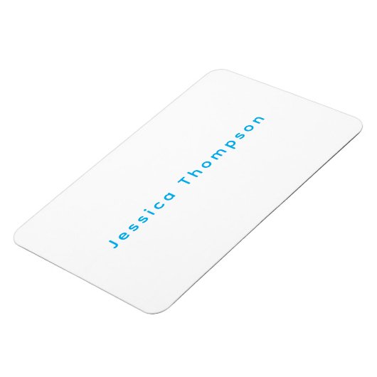 Modern Elegant Plain Simple Professional Name Magnet (Linke Seite)