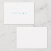 Modern Elegant Plain Simple Professional Name Mitteilungskarte (Vorne/Hinten)