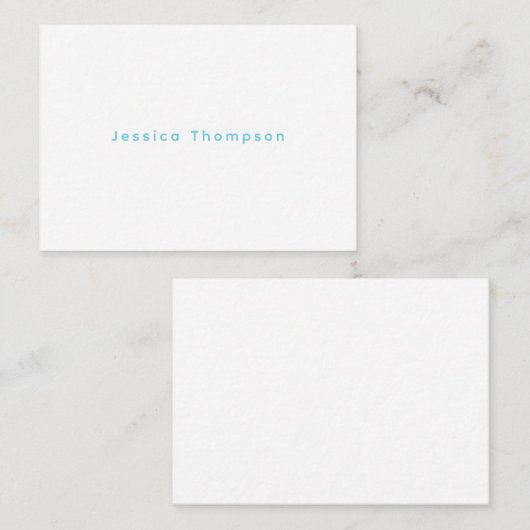 Modern Elegant Plain Simple Professional Name Mitteilungskarte (Vorne/Hinten)