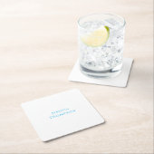 Modern Elegant Plain Simple Professional Name Rechteckiger Pappuntersetzer (Vor Ort)