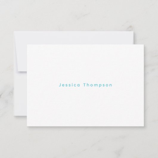 Modern Elegant Plain Simple Professional Name RSVP Karte (Vorderseite)