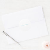 Modern Elegant Plain Simple Professional Name Runder Aufkleber (Umschlag)