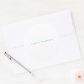 Modern Elegant Plain Simple Professional Name Runder Aufkleber (Umschlag)