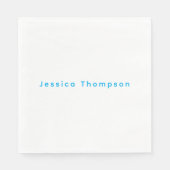 Modern Elegant Plain Simple Professional Name Serviette (Vorderseite)