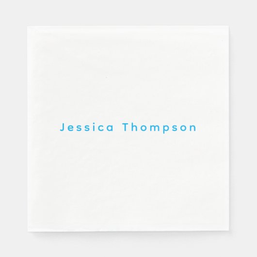 Modern Elegant Plain Simple Professional Name Serviette (Vorderseite)