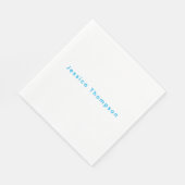 Modern Elegant Plain Simple Professional Name Serviette (Ecke)