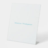 Modern Elegant Plain Simple Professional Name Sockelschild (Vorderseite)