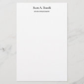 Modern Elegant Plain Simple White Special Briefpapier (Vorderseite)