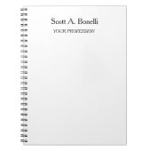 Modern Elegant Plain Simple White Special Notizblock (Vorderseite)