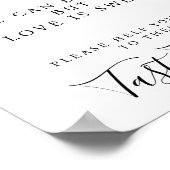 Modern Elegant Popcorn Bar wedding sign Poster (Ecke)