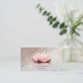 Modern Elegant Professional Diamonds Lotus Opal Visitenkarte (Stehend Vorderseite)