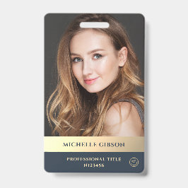 Modern Elegant Professional Luxury Blue Gold Ausweis