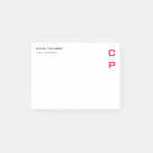 Modern Elegant Professional Simple Red White Post-it Klebezettel (Vorderseite)