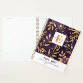 Modern Elegant Purple and Gold Floral Botanical Planer (Anzeige)