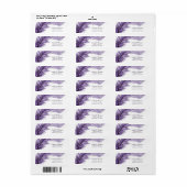 Modern Elegant Purple Boho Feather Return Address (Vorne)