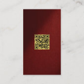 Modern Elegant QR Code Template Gold Text Vertical Visitenkarte (Rückseite)