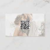 Modern Elegant QR Code Wedding Mini Begleitkarte (Rückseite)